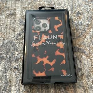 FLAUNT tortoise print square iPhone 13 Pro case MagSafe